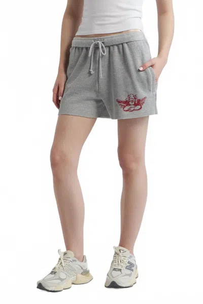 Boys Lie Girls Rule Boys Drool Basic Short In Heather Grey In Gray