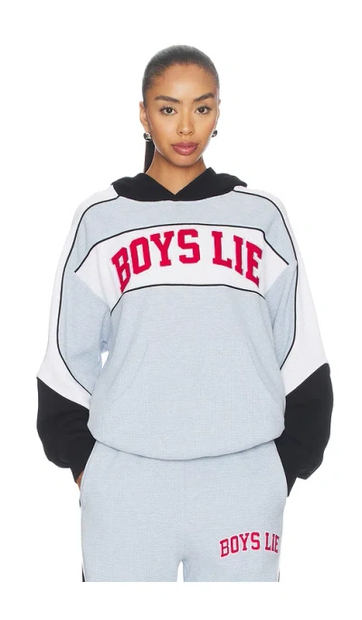 Boys Lie Good Sport Thermal Racer Hoodie In Gray