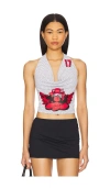 Boys Lie Halter Bulls Top Jersey In White