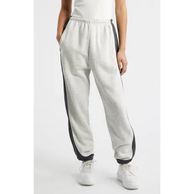 Boys Lie Heathered Panel Sweatpants In Gray