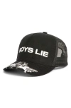 Boys Lie Heaven's Edge Trucker Hat In Black