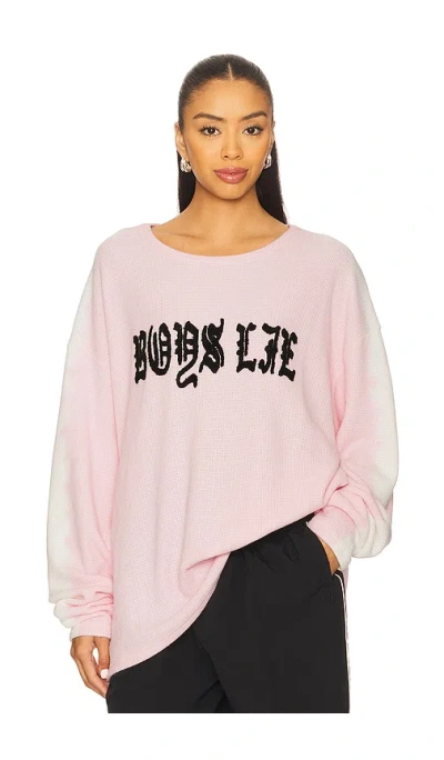 Boys Lie High Class Private School Bf Tee In Pink