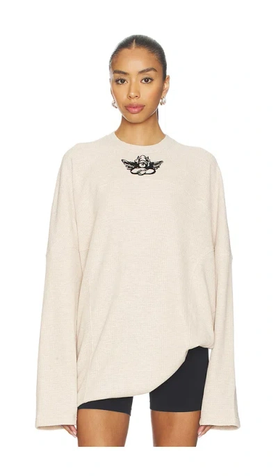 Boys Lie Hit The Slopes Sporty Thermal Long Sleeve In White