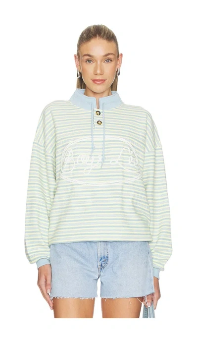 Boys Lie Honor Roll Henley Crewneck Sweatshirt In Blue