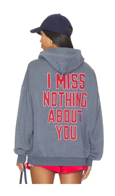 Boys Lie I Miss Nothing About You Harley Zip-up Hoodie In Blue