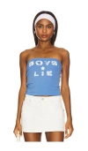 Boys Lie I'm The Captain Tube Top In Blue