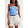 Boys Lie I'm The Captain Tube Top In Blue