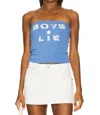 Boys Lie I'm The Captain Tube Top In Blue