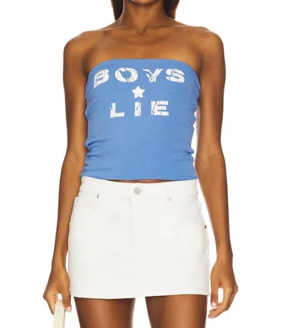 BOYS LIE I'M THE CAPTAIN TUBE TOP IN BLUE