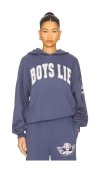 Boys Lie In Too Deep Racer Hoodie In Blue