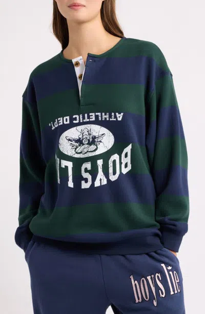 Boys Lie Jason K Graphic Striped Sweatshirt In Multi