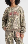 Boys Lie Kara 1-800-manhunt Camo Cotton Blend Sweatshirt In Gold