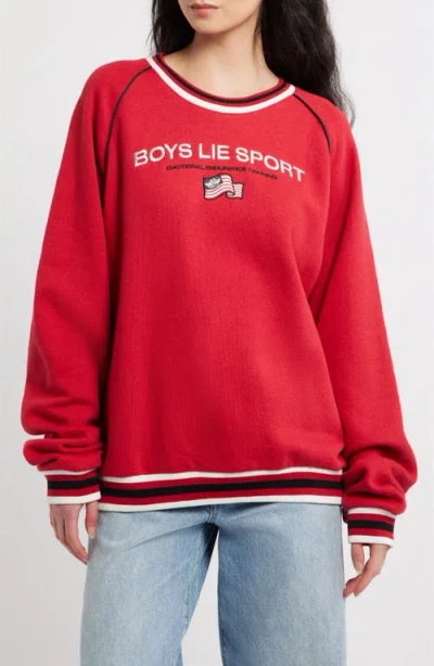 Boys Lie Kara Graphic Sweatshirt In Red