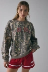 Boys Lie Kara Manhunt Graphic Crewneck Pullover Top In Camo, Women's At Urban Outfitters In Green