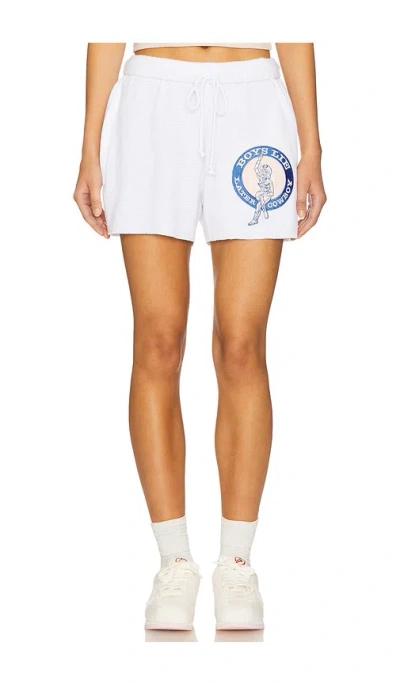 Boys Lie Later Cowboy  Basic Shorts In White