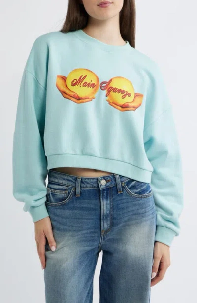 Boys Lie Main Squeeze Kara Crop Sweatshirt In Blue