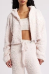 Boys Lie Mami Alex Crop Zip Hoodie In Neutral
