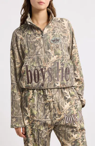 Boys Lie Manhunt A1 Cropped Sweatshirt In Neutral