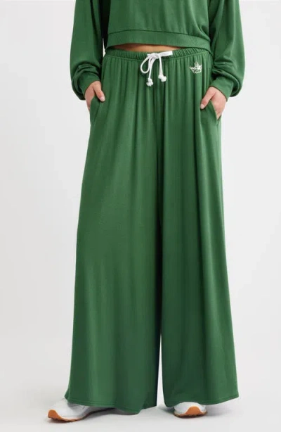 Boys Lie Match Point 94 Crepe Leah Wide Leg Pants In Green