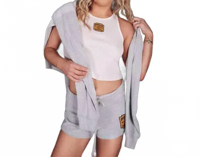 Boys Lie Men Don't Original Micro Shorts In Heather Grey In Gray