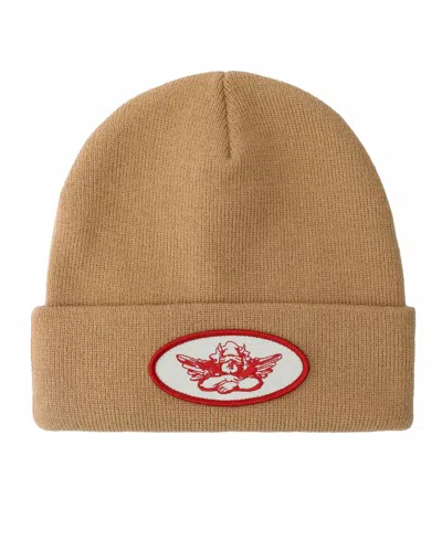 Boys Lie Men's Stitch Me Beanie In Tan In Multi