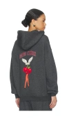 Boys Lie Mon Cheri Racer Hoodie In Gray
