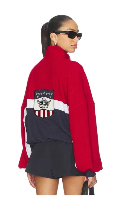 Boys Lie Off Duty A1 Alex Crew Sweatshirt In Red