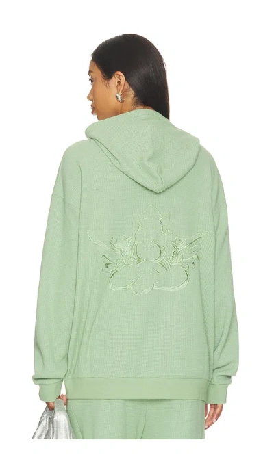 Boys Lie Olive You Harley Zip Hoodie In Sage