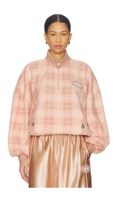 Boys Lie On My Team A1 Alex Pullover In Pink Plaid