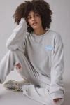 Boys Lie On The Edge V4 Kara Crew Neck Pullover Top In Grey, Women's At Urban Outfitters In Gray