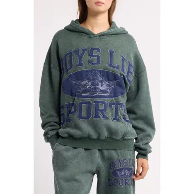 Boys Lie Radnor Racer Graphic Hoodie In Green