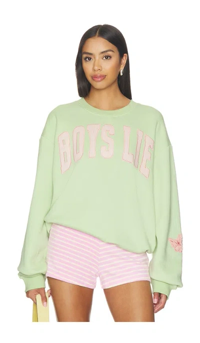 Boys Lie Razzle Dazzle V4 Kara Crewneck Sweatshirt In Green