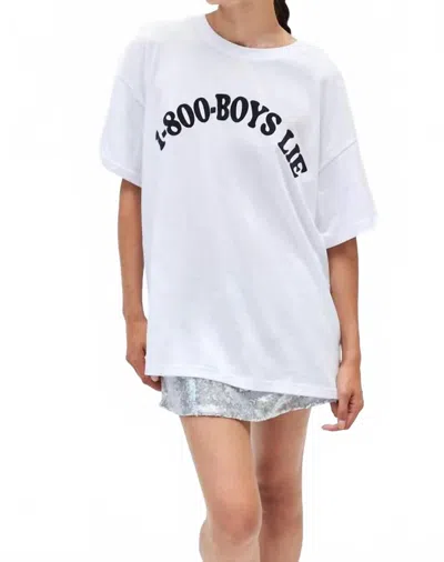 Boys Lie Revamped Boyfriend Tee Top In White