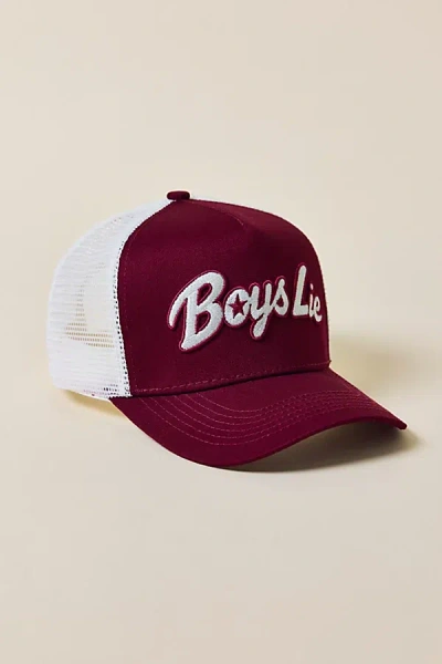 Boys Lie Starlight Trucker Hat In Red, Women's At Urban Outfitters