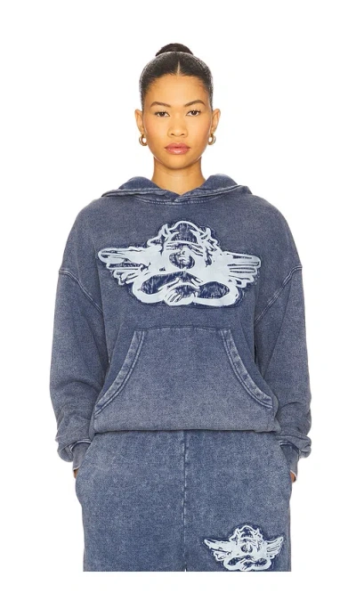 Boys Lie Stitch Me Up Racer Hoodie In Blue