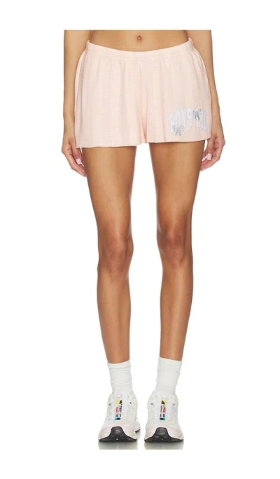 Boys Lie Sunshine And Rainbows Kimmy Shorts In Peach Stripe