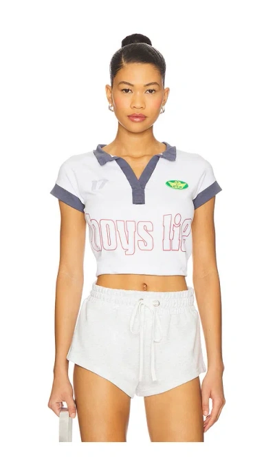 Boys Lie Tennis Courts Rugby Cropped Polo