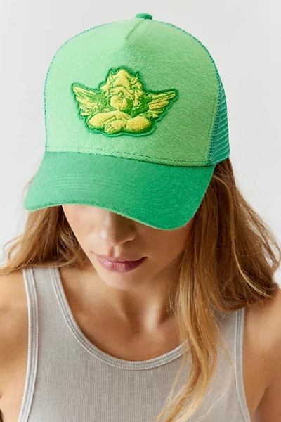 Boys Lie Terrycloth Trucker Hat In Green, Women's At Urban Outfitters