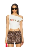 Boys Lie The Caitlyn Coded Twisted Tank Top In Ivory