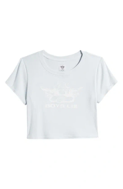 Boys Lie Unreachable Logo Cotton & Modal Rib Baby Tee In Blue