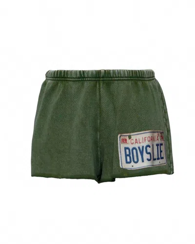 Boys Lie Women's Just Fore You Kimmy Shorts In Green In Animal Print