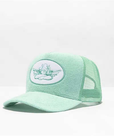 Boys Lie Women's Scorpio Terry Trucker Hat In Pastel Green