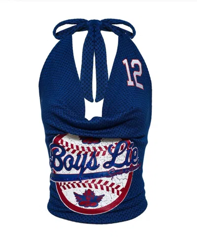 Boys Lie Sporting Blues Halter Top In Pink