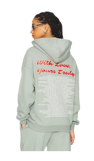 Boys Lie Yours Truly Racer Hoodie In Green