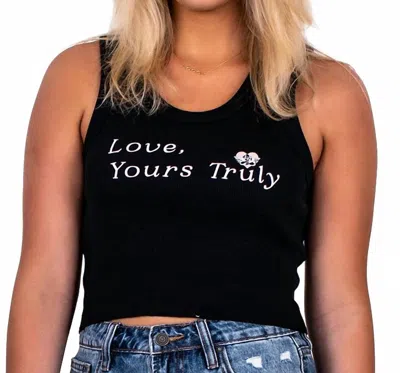 Boys Lie Yours Truly Tank Top In Black