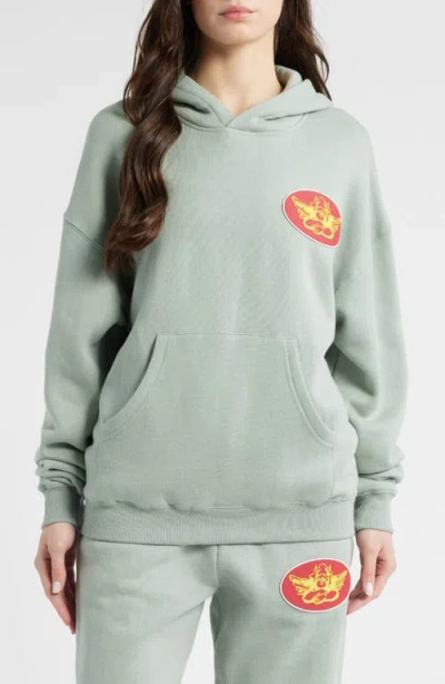 Boys Lie Yours Truly V2 Racer Graphic Hoodie In Green