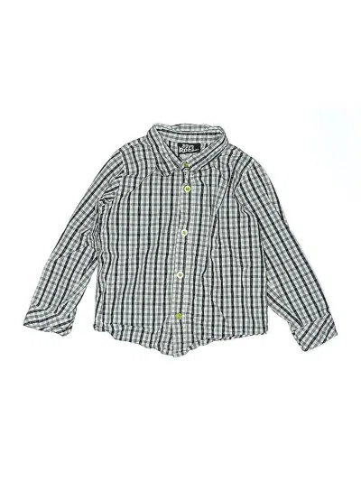 Pre-owned Boys Rock Kids' Long Sleeve Button Down Shirt In Gray