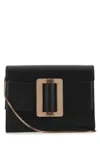 Boyy Black Leather Buckle Clutch
