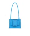 Boyy Light Blue Leather Bobby 18 Soft Shoulder Bag In Blue