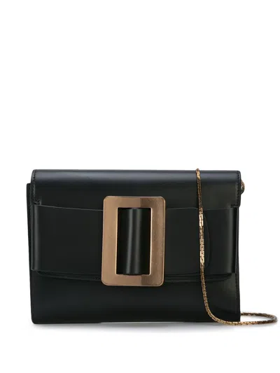 Boyy Buckle Travel Case Epsom Leather Handbag In Black